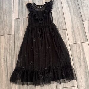 Girls Ally B Embellished Gem Lace Tulle Black A Line Formal Dress Size 12